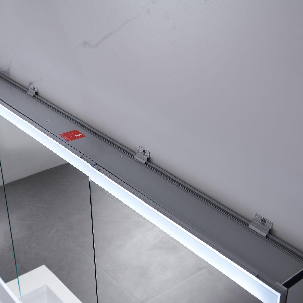 Capella LED Medicine Cabinet – Smart Vanity Mirror with Adjustable LED and Defogger