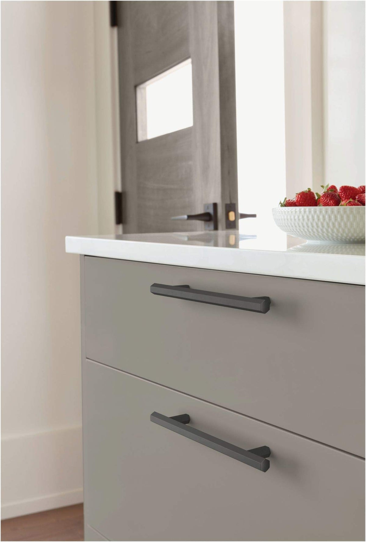 Amerock Cabinet Pull Satin Nickel 5-1/16 inch (128 mm) Center-to-Center Caliber 1 Pack Drawer Pull Cabinet Handle Cabinet Hardware