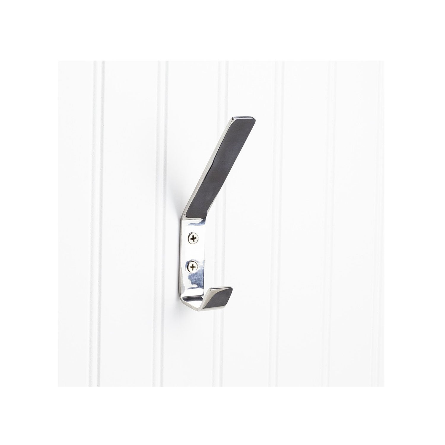 Elements YD35-556PSS 5-9/16" Polished Stainless Steel Modern Double Prong Wall Mounted Hook
