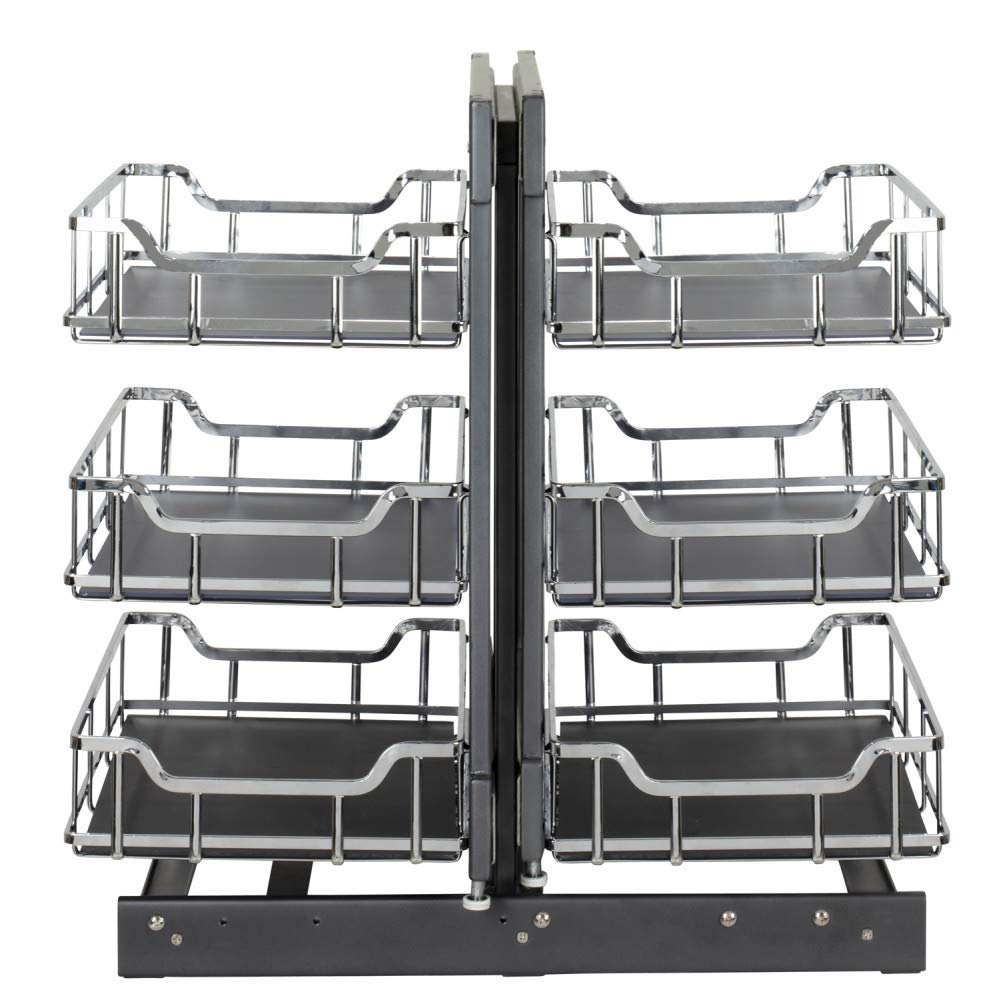 Hardware Resources SWS-BCFH15PC 15" Polished Chrome STORAGE WITH STYLE® Full-Height Blind Corner Organizer