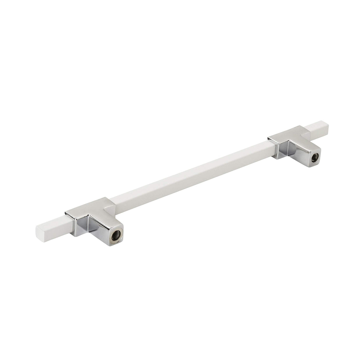 Amerock Cabinet Pull Polished Chrome/White 6-5/16 inch (160 mm) Center to Center Urbanite 1 Pack Drawer Pull Drawer Handle Cabinet Hardware