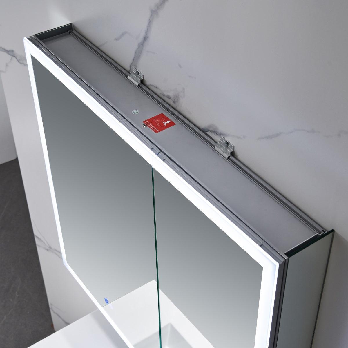 Capella LED Medicine Cabinet – Modern Vanity Mirror with Built-in Defogger and Touch Controls