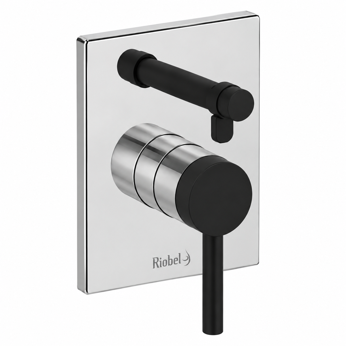 Riobel CSTQ55C Type P Pressure Balance Valve with Diverter & Stops – Chrome/Black Trim