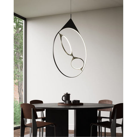 Kuzco PD84336-BK SERIF 36" PENDANT BLACK 57W 120VAC WITH LED DRIVER 3000K 90CRI