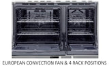 Verona VPFSEE365DW Prestige 36" Electric Glass Top Double Oven Range - White