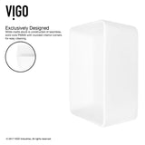 VIGO Marigold 17.75 inch L x 14.375 inch W Over the Counter Freestanding Matte Stone Rectangular Vessel Bathroom Sink in Matte White - Sink for Bathroom VG04003