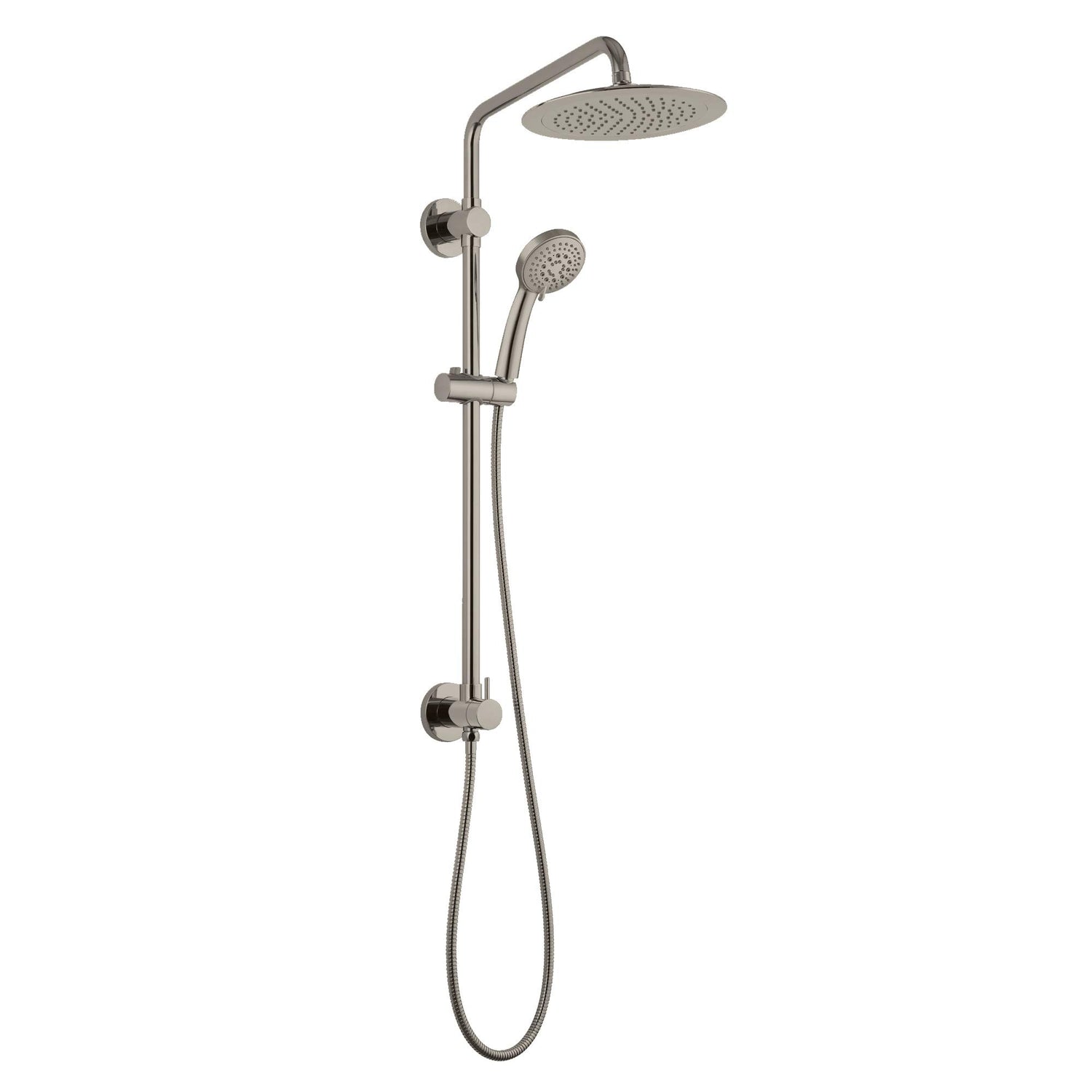 PULSE ShowerSpas 1088-BN-1.8GPM SeaBreeze II Shower System with 8" Rain Showerhead, Slide Bar and Multi-Function Hand Shower, Brushed Nickel, 1.8 GPM