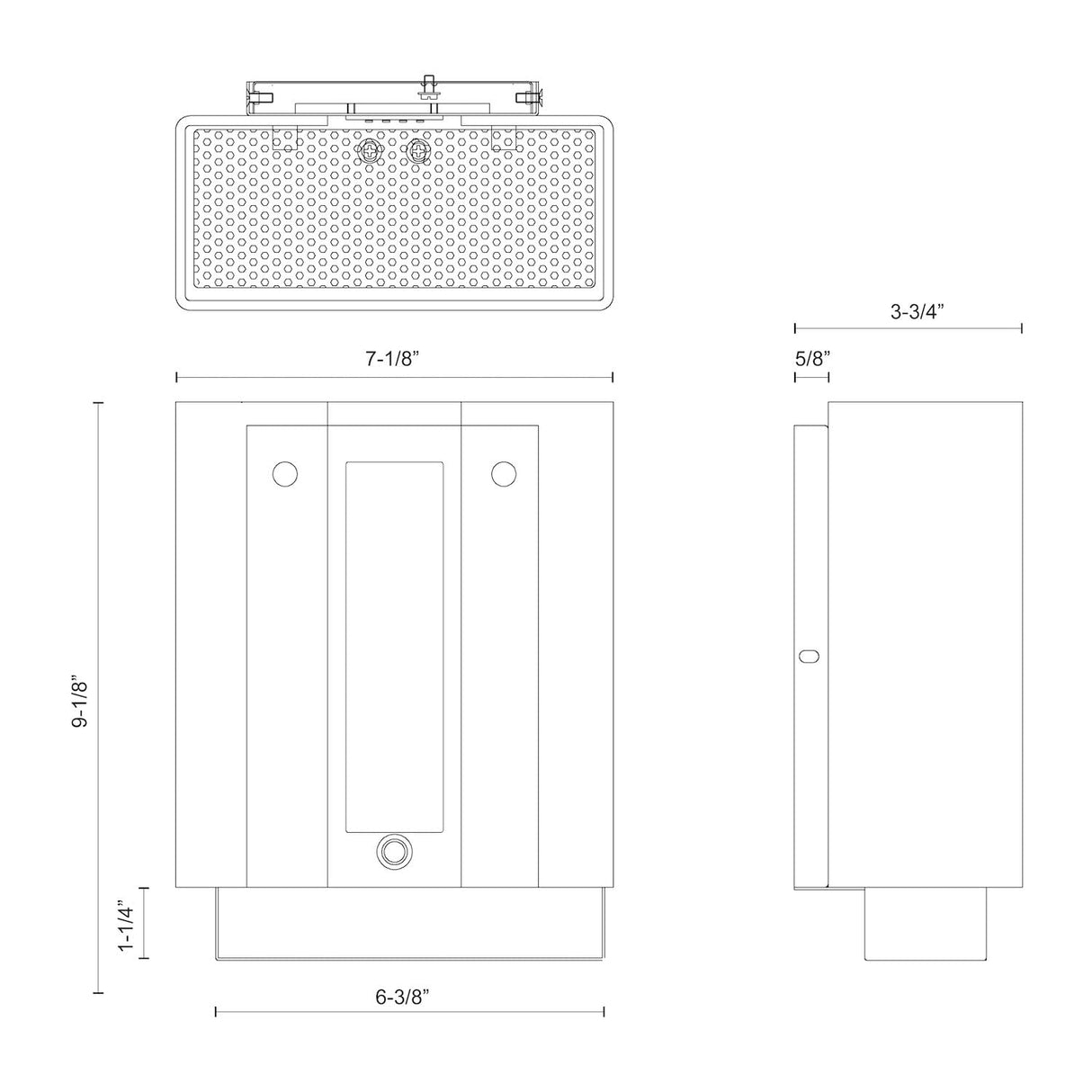 Kuzco WS3909-BN HOUNSLOW 7" WS Brushed Nickel 120V ELV LED 3000K 90CRI 13W