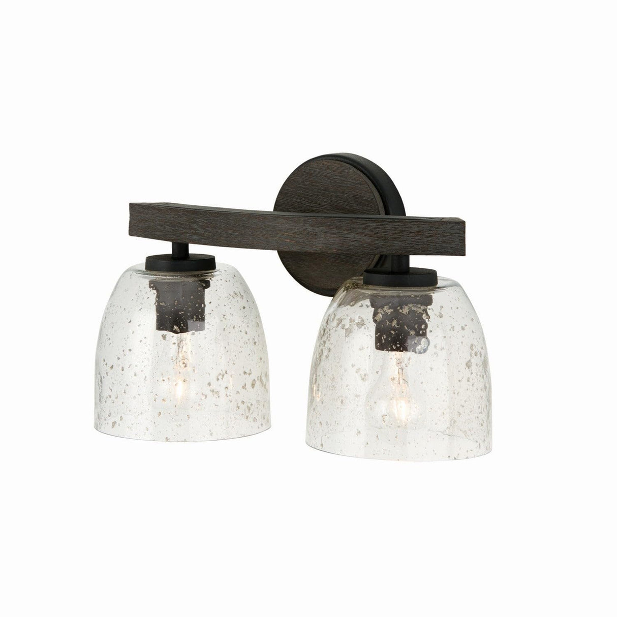 Capital Lighting 147621CK-536 Clive 2 Light Vanity Carbon Grey and Black Iron