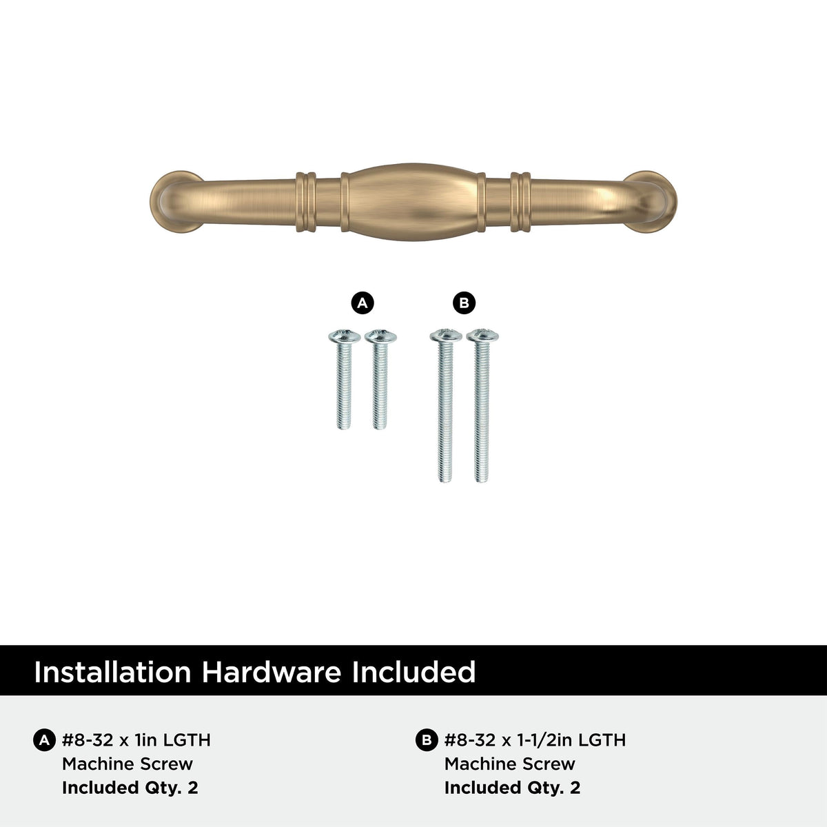 Amerock BP53013CZ Champagne Bronze Cabinet Pull 3 inch (76mm) Center-to-Center Cabinet Hardware Granby Furniture Hardware Drawer Pull