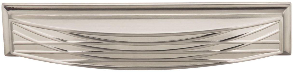 Jeffrey Alexander 536-128BNBDL 128 mm Center-to-Center Brushed Pewter Square Geometric Pattern Aberdeen Cabinet Cup Pull