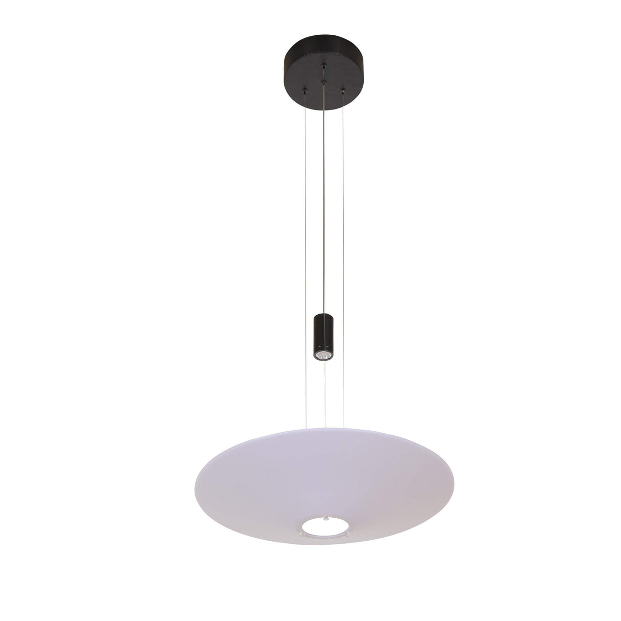 VONN Lighting Positano VAP225R1BL 20" Integrated LED ETL Certified Height Adjustable Pendant Light in Black