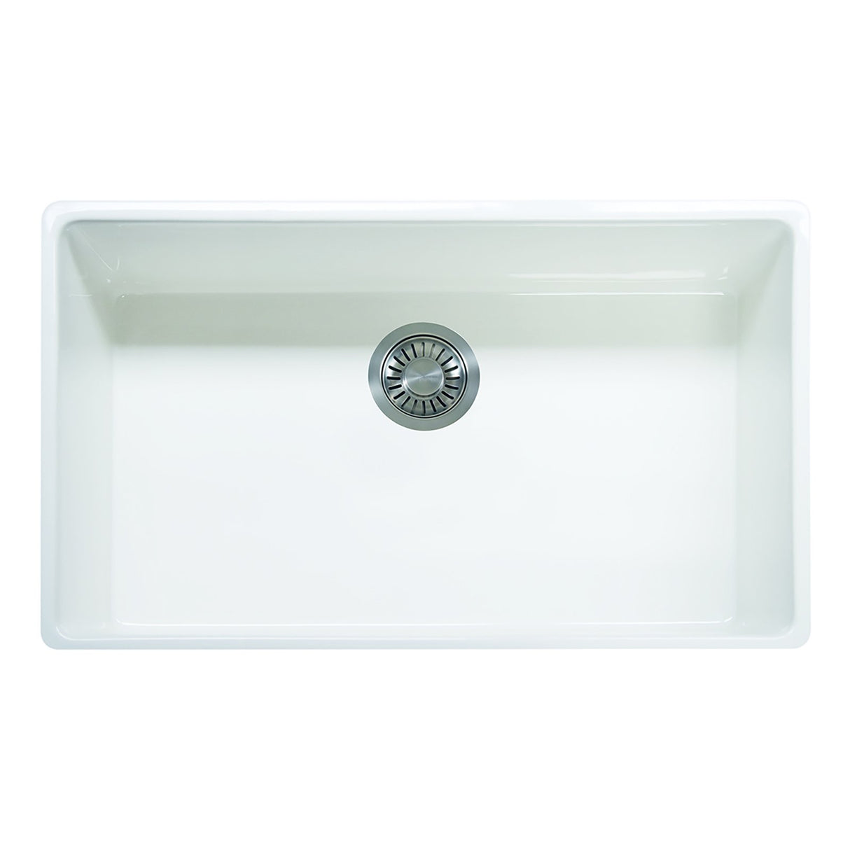 FRANKE FHK710-33WH Farm House 33-in. x 20-in. White Apron Front Single Bowl Fireclay Kitchen Sink - FHK710-33WH In White