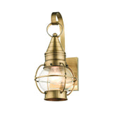 Livex Lighting 26900-01 Newburyport Collection 1 Light Outdoor Wall Lantern, Antique Brass