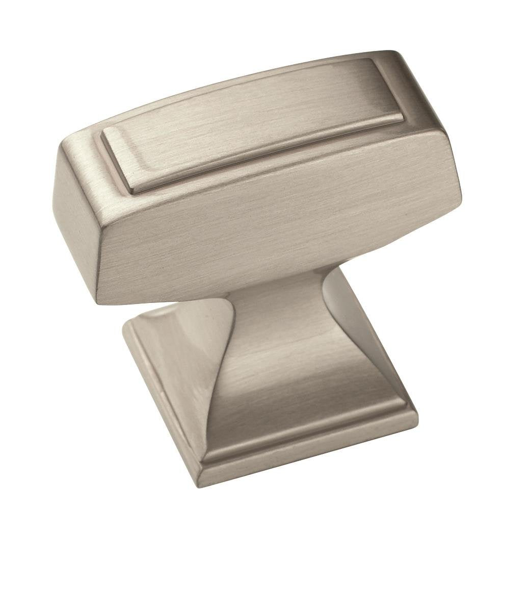 Amerock Cabinet Knob Satin Nickel 1-1/4 inch (32 mm) Length Mulholland 1 Pack Drawer Knob Cabinet Hardware