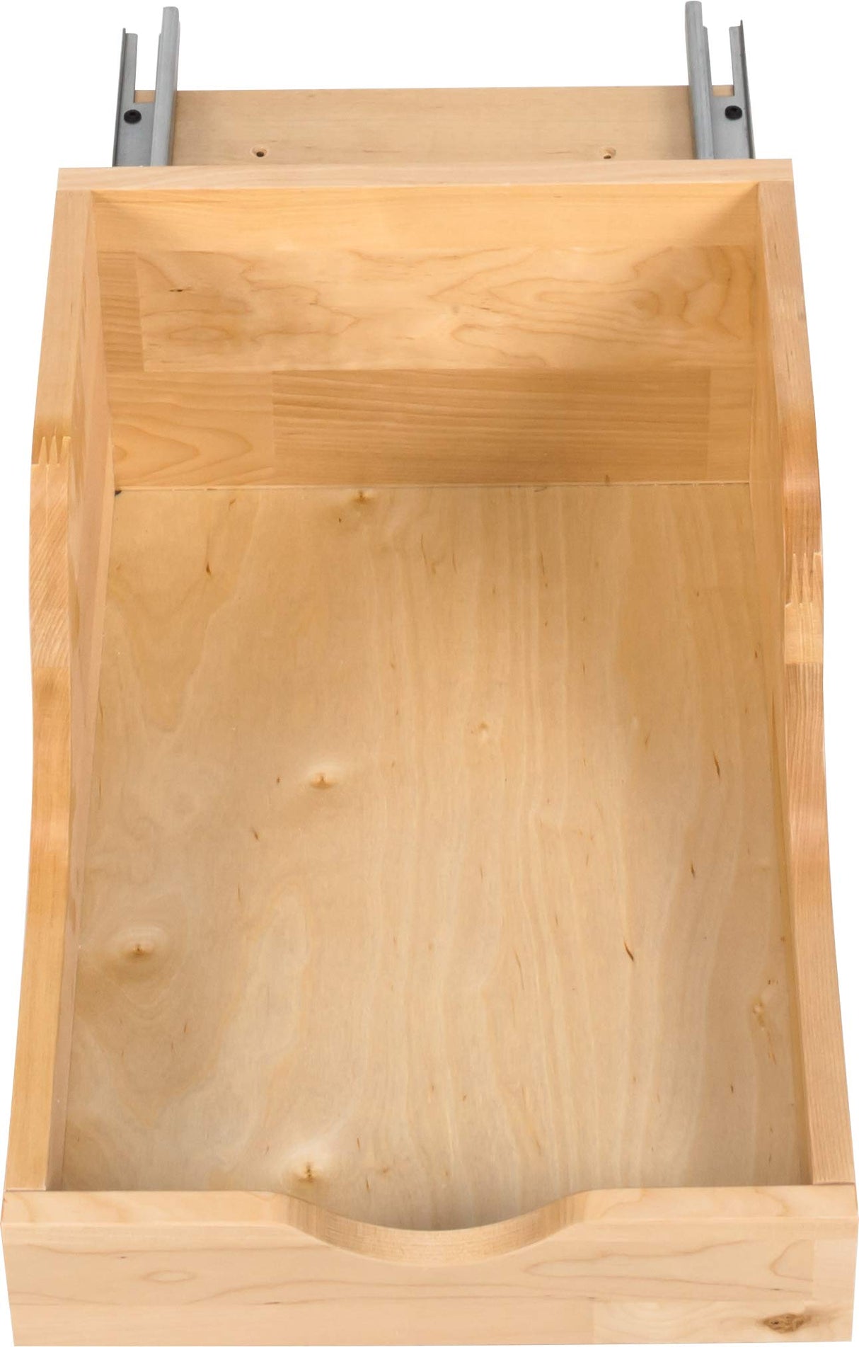 Hardware Resources ROVHB15-WB 15" Wood High Back Rollout for Vanity Depth