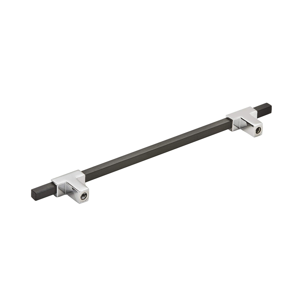 Amerock Cabinet Pull Polished Chrome/Brushed Matte Black 7-9/16 inch (192 mm) Center to Center Urbanite 1 Pack Drawer Pull Drawer Handle Cabinet Hardware