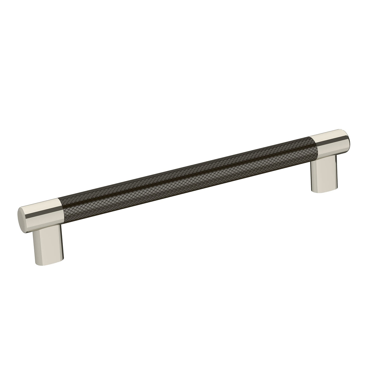 Amerock BP36562PNGM Esquire Cabinet Pull, 8in (203mm) Center-to-Center, Polished Nickel/Gunmetal