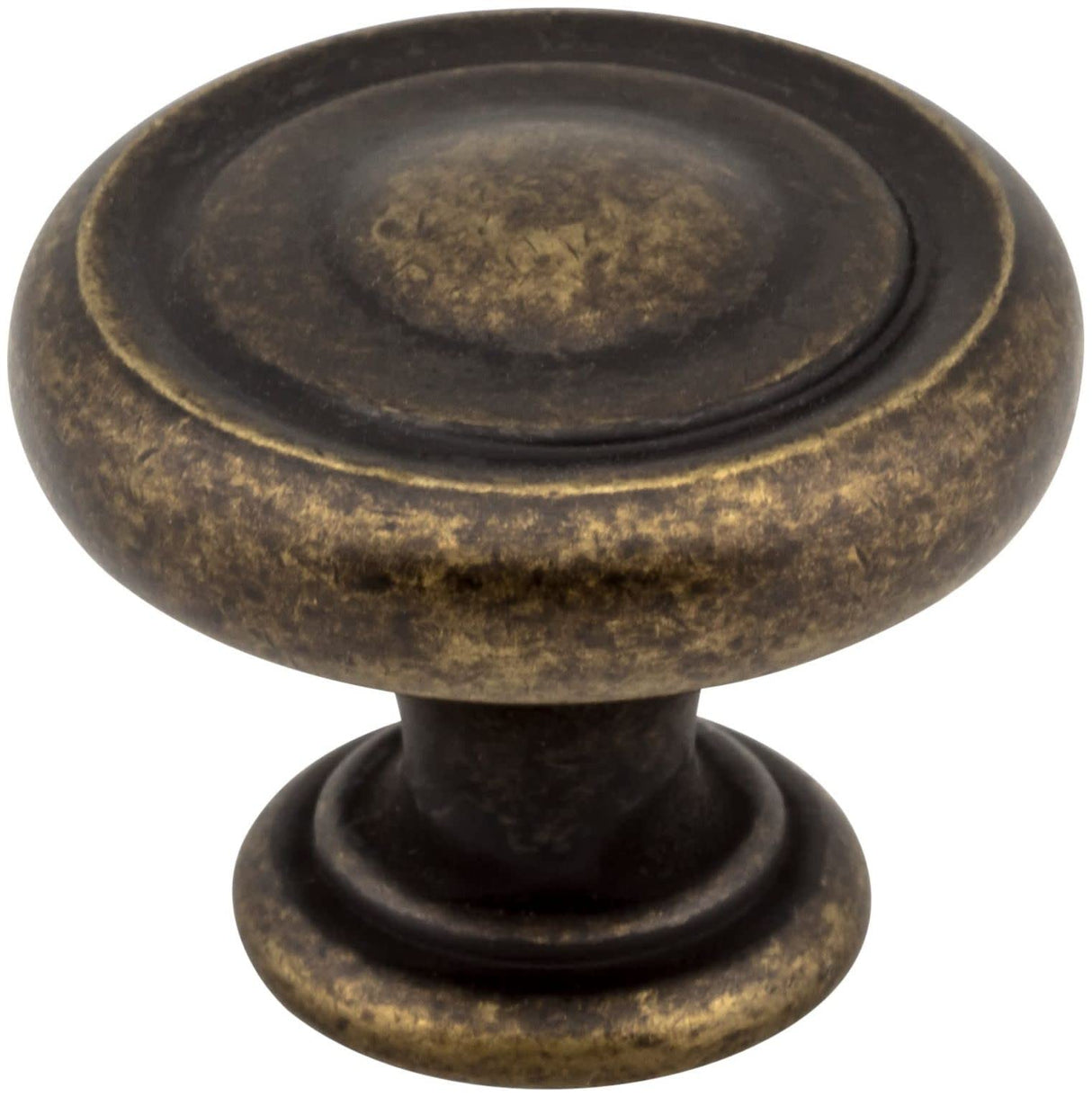 Jeffrey Alexander 117ABM-D 1-1/4" Diameter Distressed Antique Brass Bremen 1 Cabinet Knob
