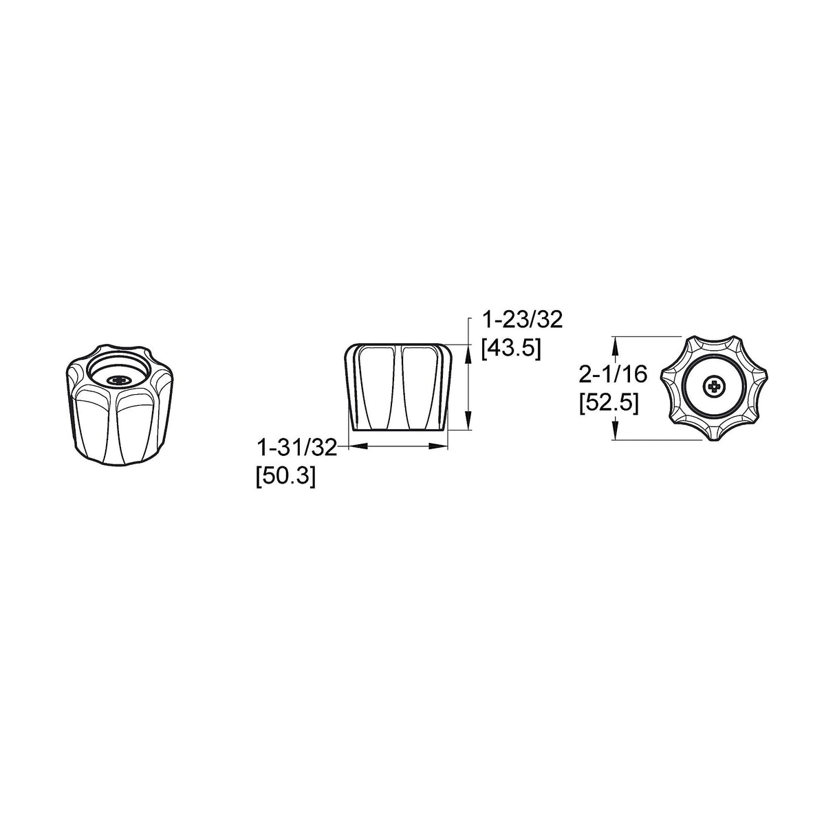Pfister Model: 940-0860 Acrylic Handle for Wl2/wu2 940-0860
