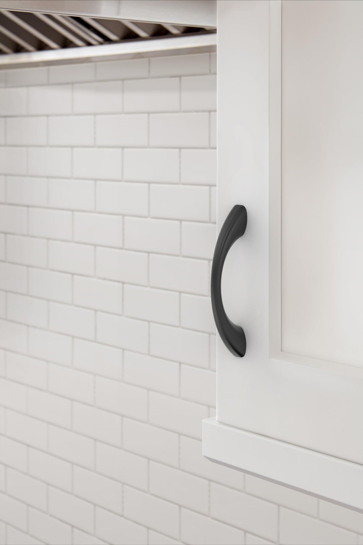 Amerock BP37230FB Matte Black Cabinet Pull 3 inch (76mm) Center-to-Center Cabinet Hardware Vaile Furniture Hardware Drawer Pull