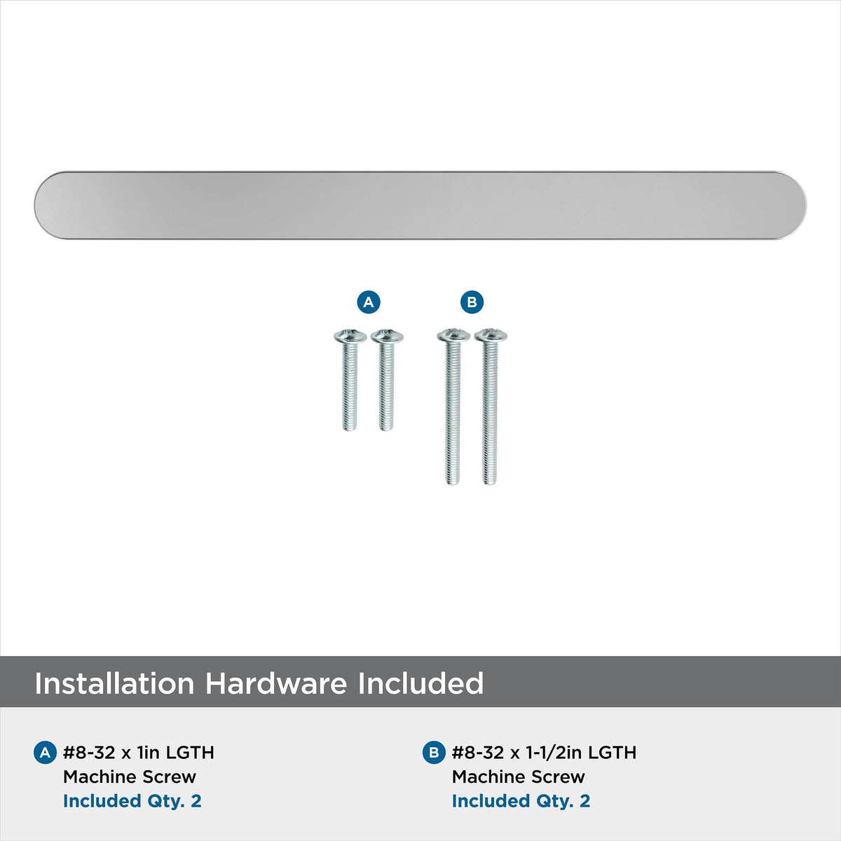Amerock Cabinet Pull Polished Chrome 5-1/16 inch (128 mm) Center-to-Center Rift 1 Pack Drawer Pull Cabinet Handle Cabinet Hardware