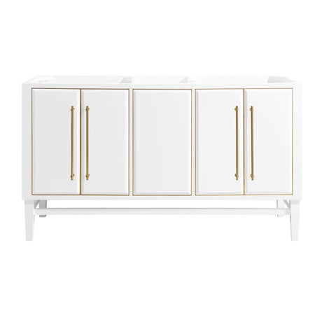 Avanity Mason 60 in. Vanity Only in White with Gold Trim