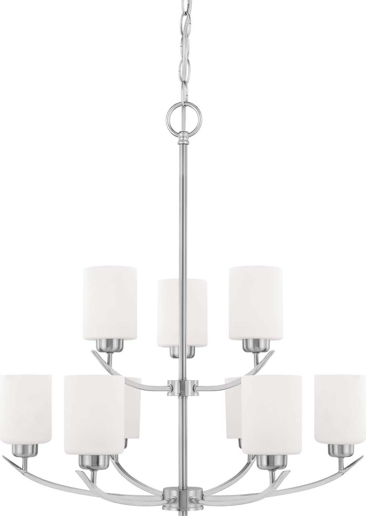 Capital Lighting 415291BN-338 Dixon 9 Light Chandelier Brushed Nickel