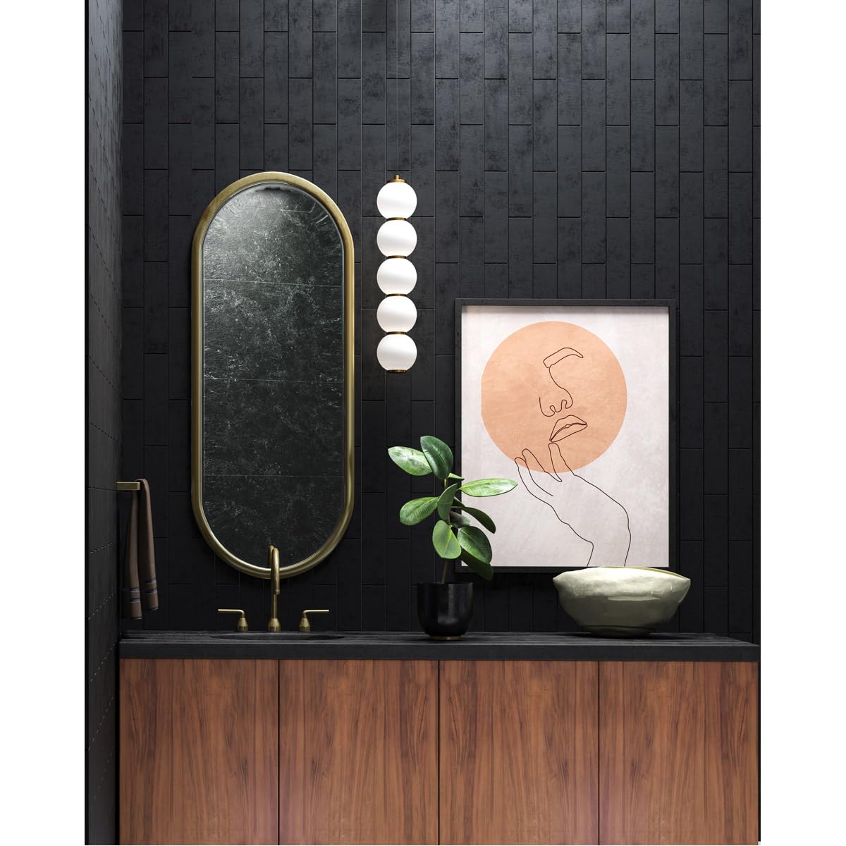 Alora PD531515AGOP BIJOU 5" PD AGED BRASS MATTE OPAL GLASS CORD 72 LED 3000K 90CRI 18W