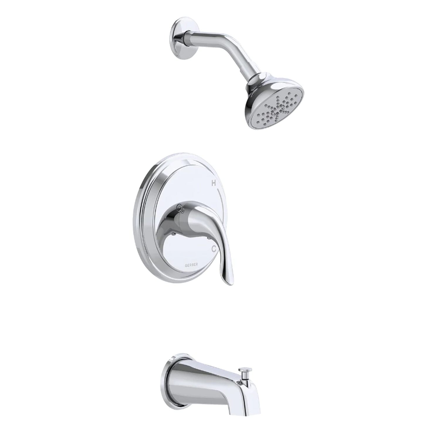 Gerber G00G9155TC Chrome Viper Single Handle Tub & Shower Trim Kit & Treysta C...
