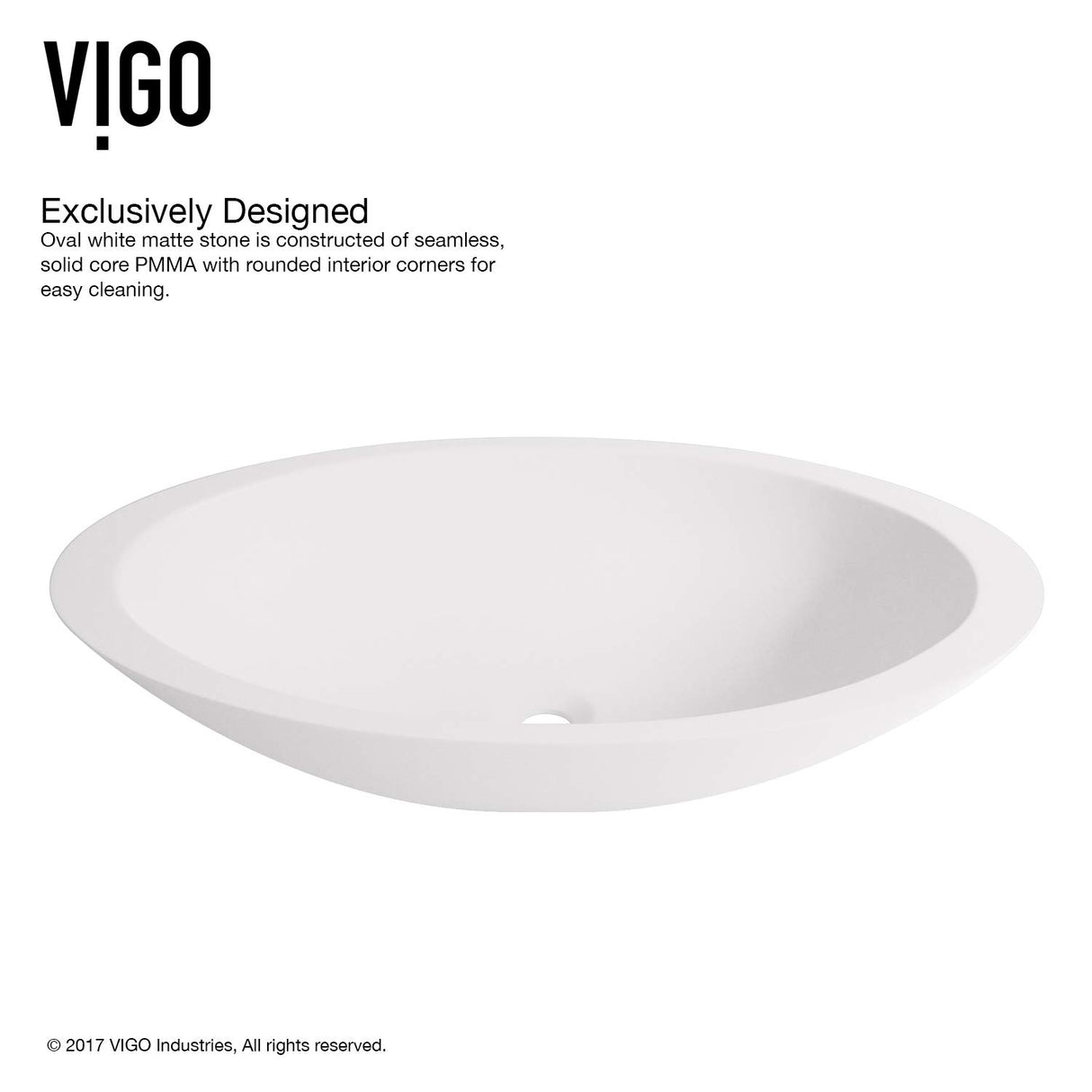 VIGO VGT1241 13.5" L -23.13" W -12.38" H Handmade Countertop Matte Stone Oval Vessel Bathroom Sink Set in Matte White Finish with Antique Rubbed Bronze Single-Handle Faucet and Pop Up Drain