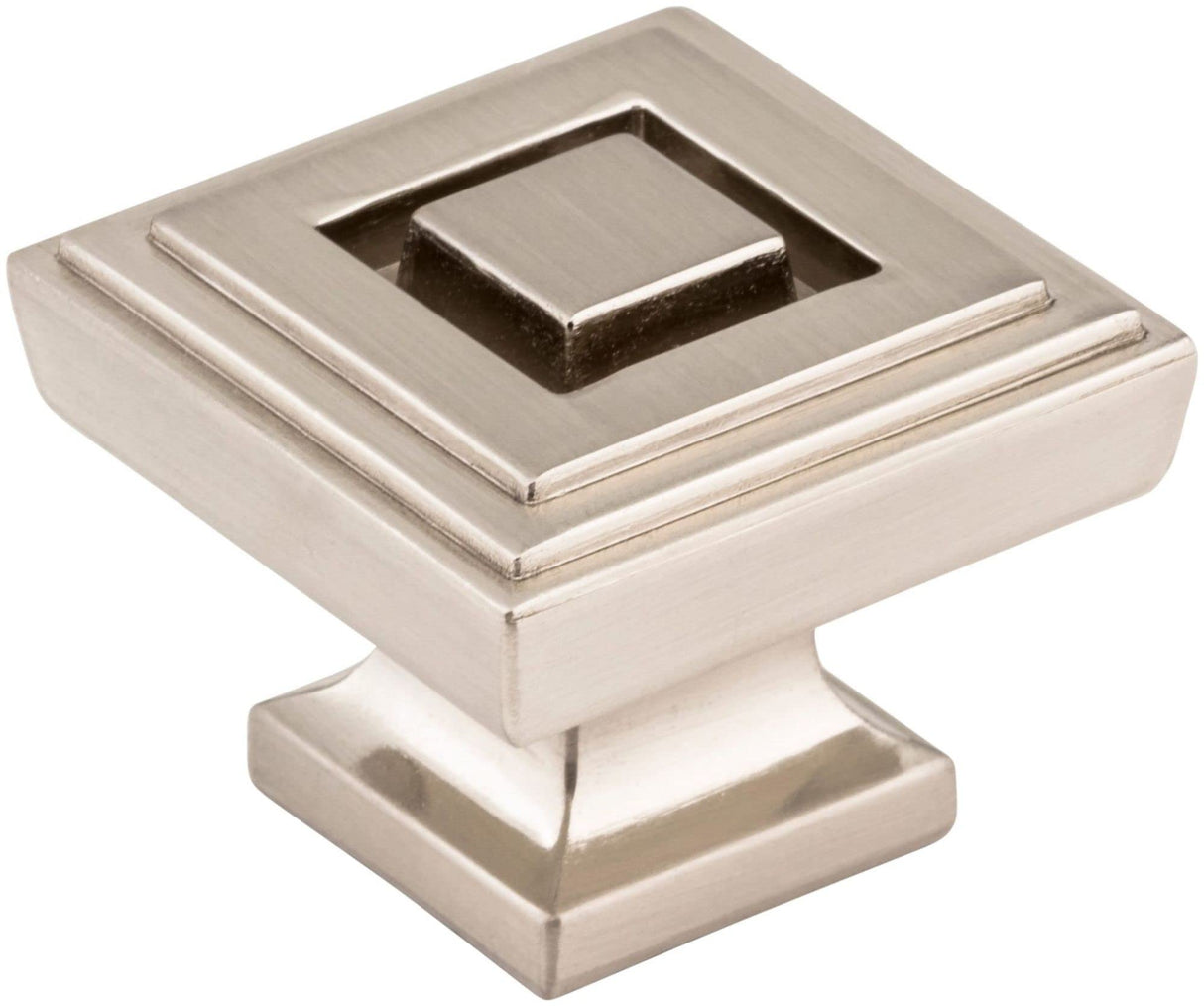 Jeffrey Alexander 585L-SN 1-1/4" Overall Length Satin Nickel Square Delmar Cabinet Knob