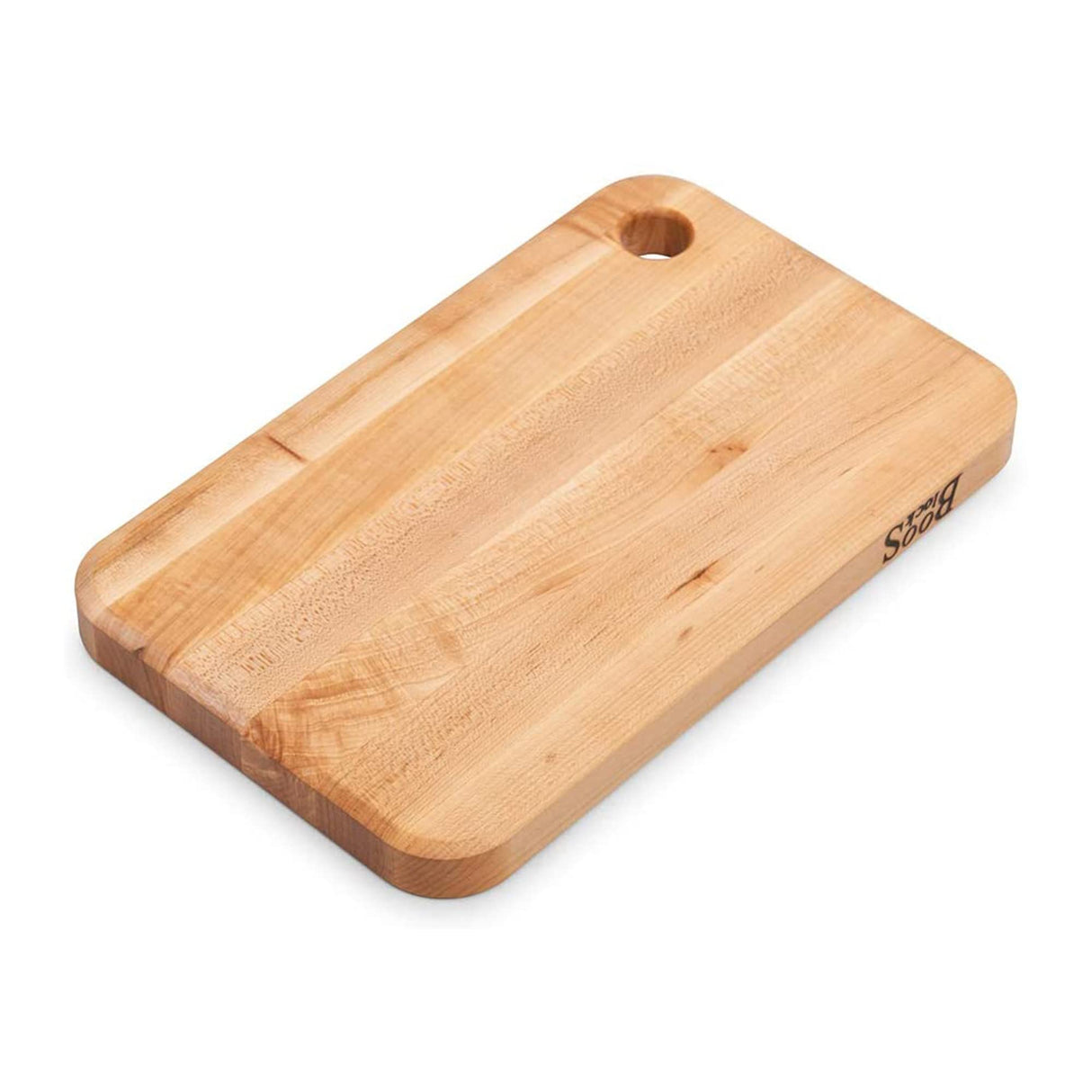 John Boos MPL1610125-FH-GRV Prestige Maple Wood Cutting Board for Kitchen Prep, 16 x 10 Inches, 1.25 Inches Thick Edge Grain Charcuterie Block with Juice Grooves 16X10X1.25 MPL-EDGE GR-PRESTIGE BRD