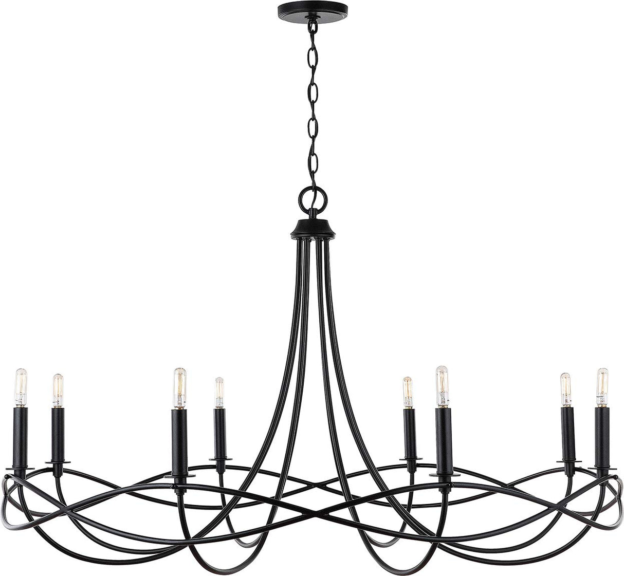 Capital Lighting 431681MB Sonnet 8 Light Chandelier Matte Black