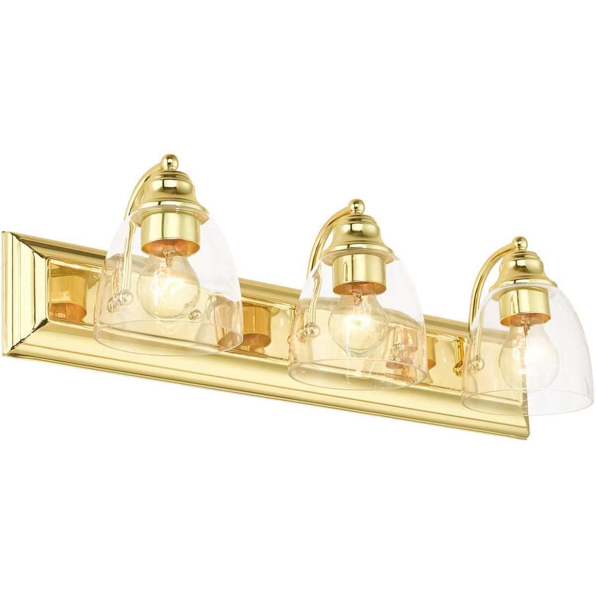 Livex Lighting 17073-02 Birmingham 3 Light 24 inch Polished Brass Vanity Sconce Wall Light
