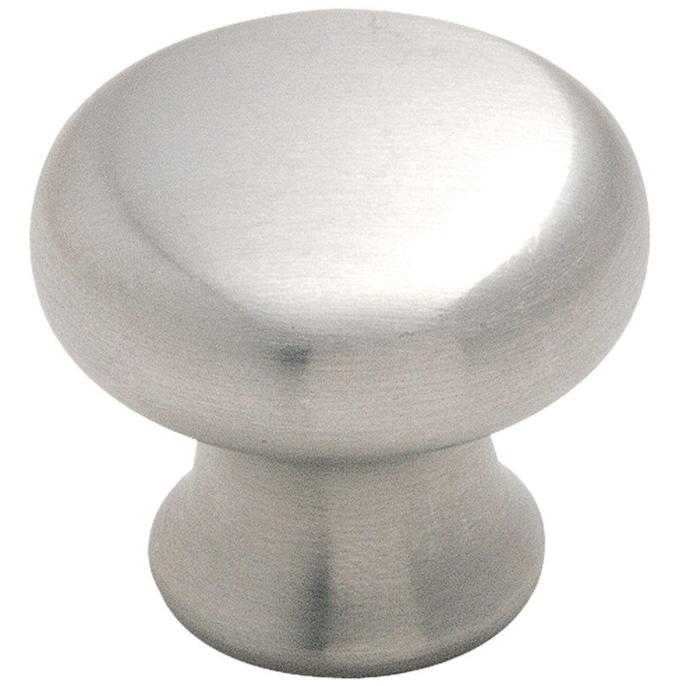 Amerock Cabinet Knob Stainless Steel 1-1/4 inch (32 mm) Diameter Stainless Steel 1 Pack Drawer Knob Cabinet Hardware