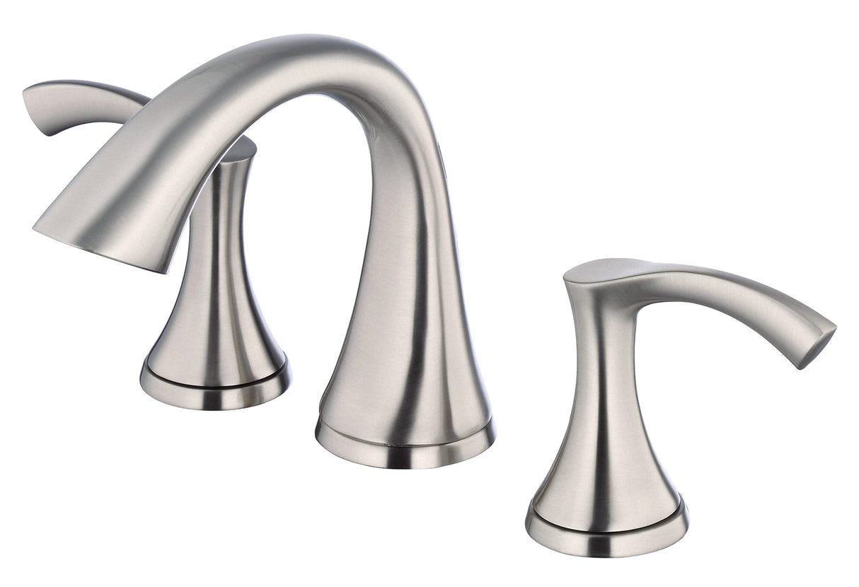 Gerber D304222BN Brushed Nickel Antioch Two Handle Widespread Lavatory Faucet