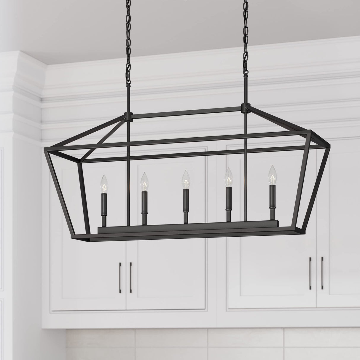 Millennium Lighting 3245-MB Ritner 5 Light 40" Wide Taper Candle Chandelier