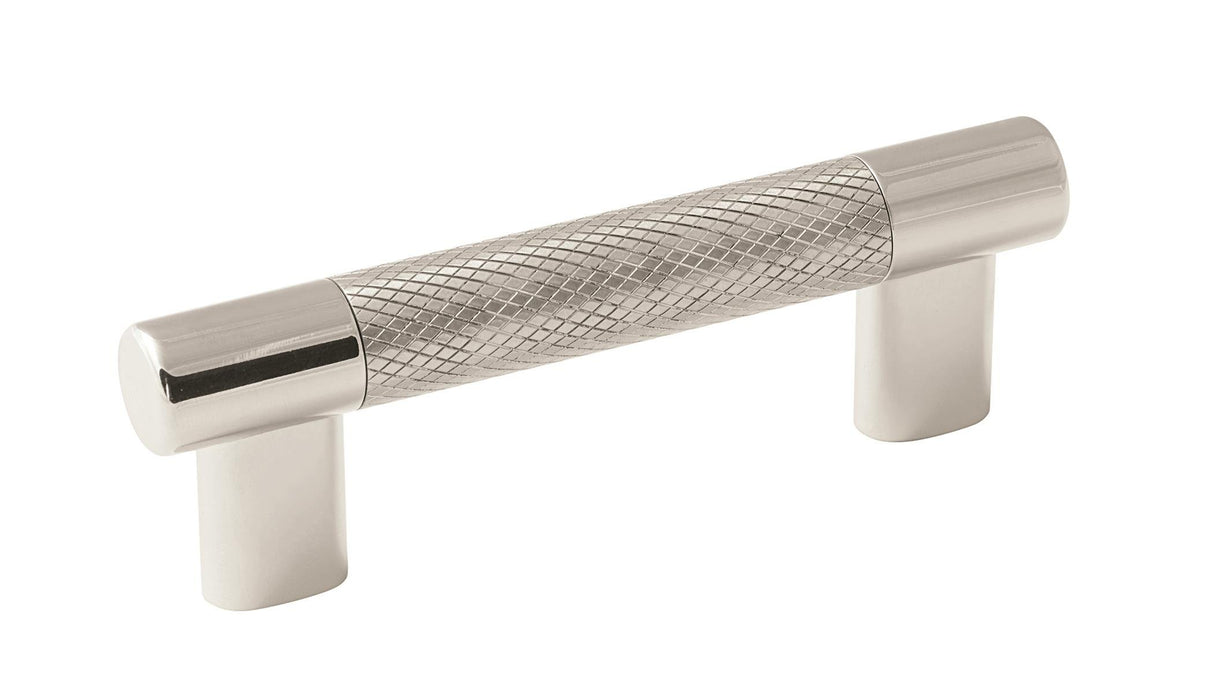 Amerock Cabinet Pull Polished Nickel/Stainless Steel 3inch & 3-3/4 inch (76mm & 96 mm) Center to Center Esquire 1 Pack Drawer Pull Drawer Handle Cabinet Hardware