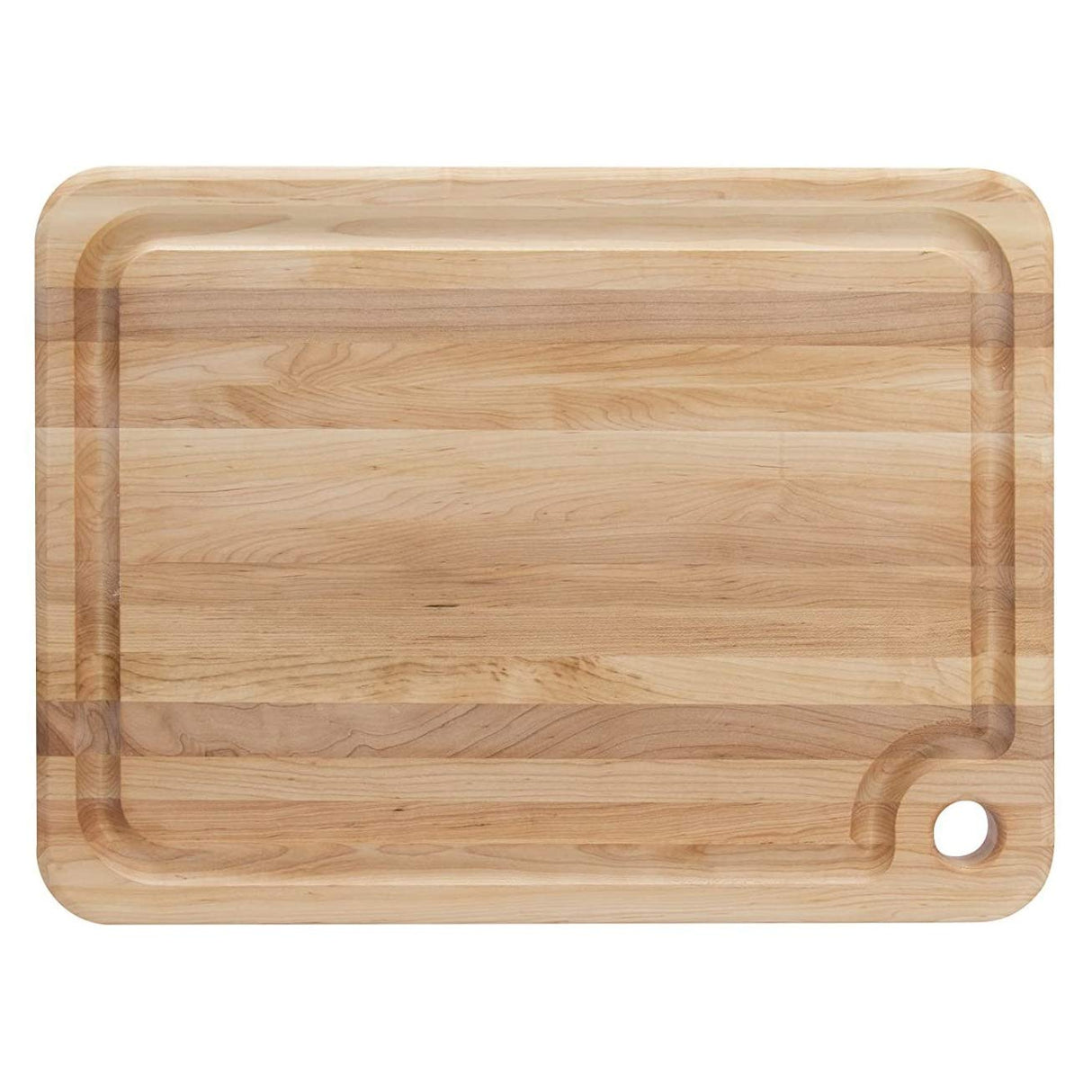 John Boos MPL2015125-FH-GRV Prestige Maple Wood Cutting Board for Kitchen Prep, 20 x 15 Inches, 1.25 Inches Thick Edge Grain Charcuterie Block with Juice Grooves 20X15X1.25 MPL-EDGE GR-PRESTIGE-