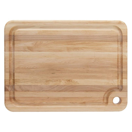 John Boos MPL2015125-FH-GRV Prestige Maple Wood Cutting Board for Kitchen Prep, 20 x 15 Inches, 1.25 Inches Thick Edge Grain Charcuterie Block with Juice Grooves 20X15X1.25 MPL-EDGE GR-PRESTIGE-