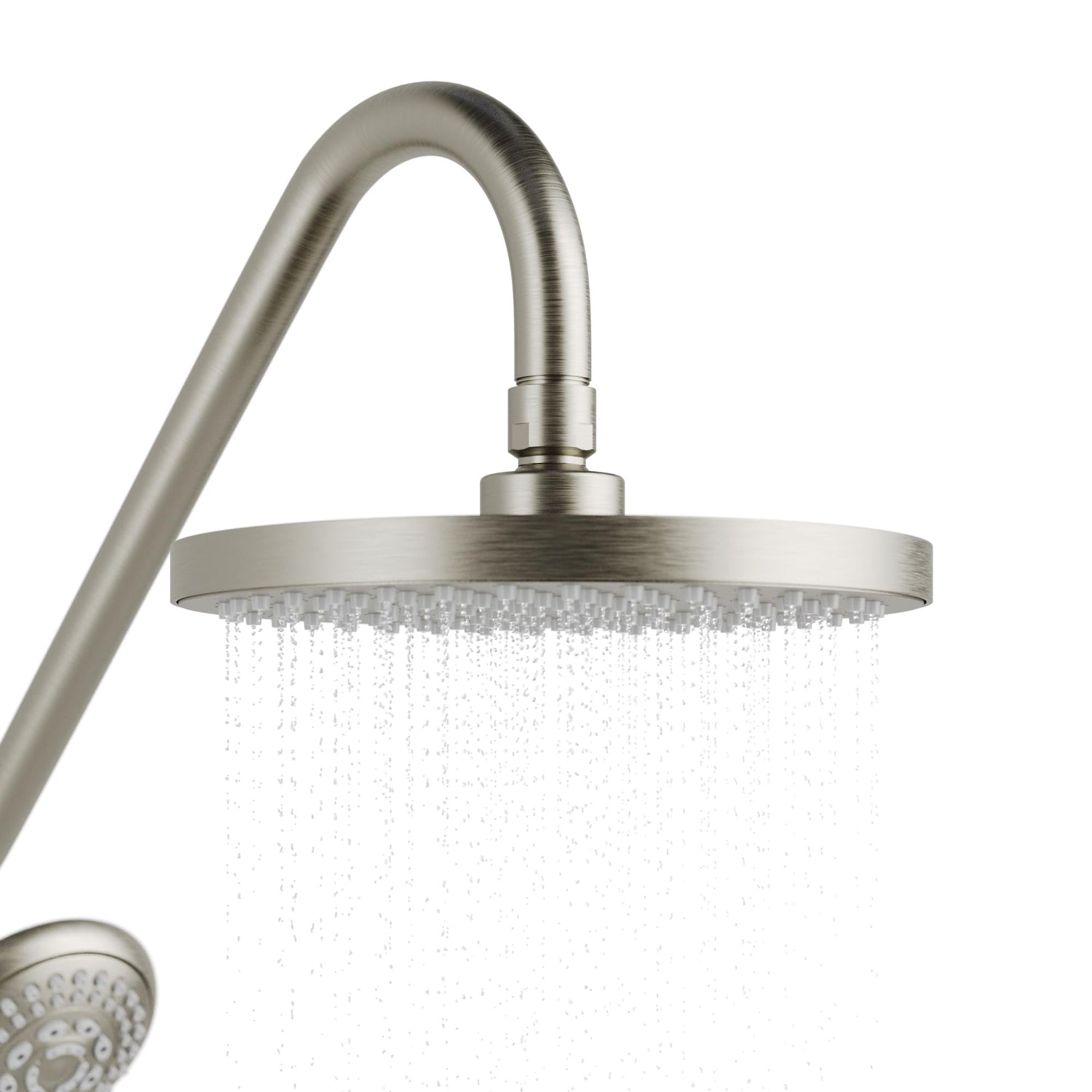 PULSE ShowerSpas 1011-III-BN Kauai III Shower System with 8" Rain Showerhead, 5-Function Hand Shower, Adjustable Slide Bar and Soap Dish, Brushed Nickel Finish