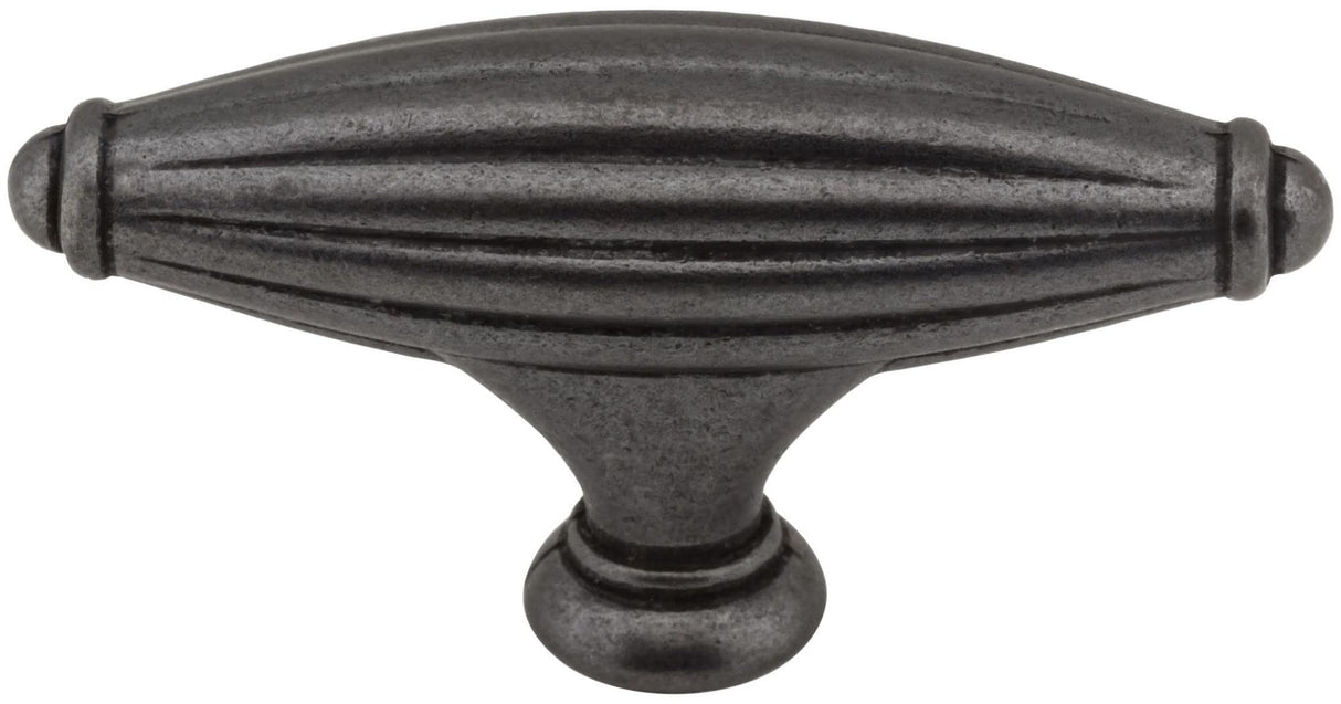 Jeffrey Alexander 618L-BNMDL 2-15/16" Distressed Pewter Glenmore Cabinet "T" Knob