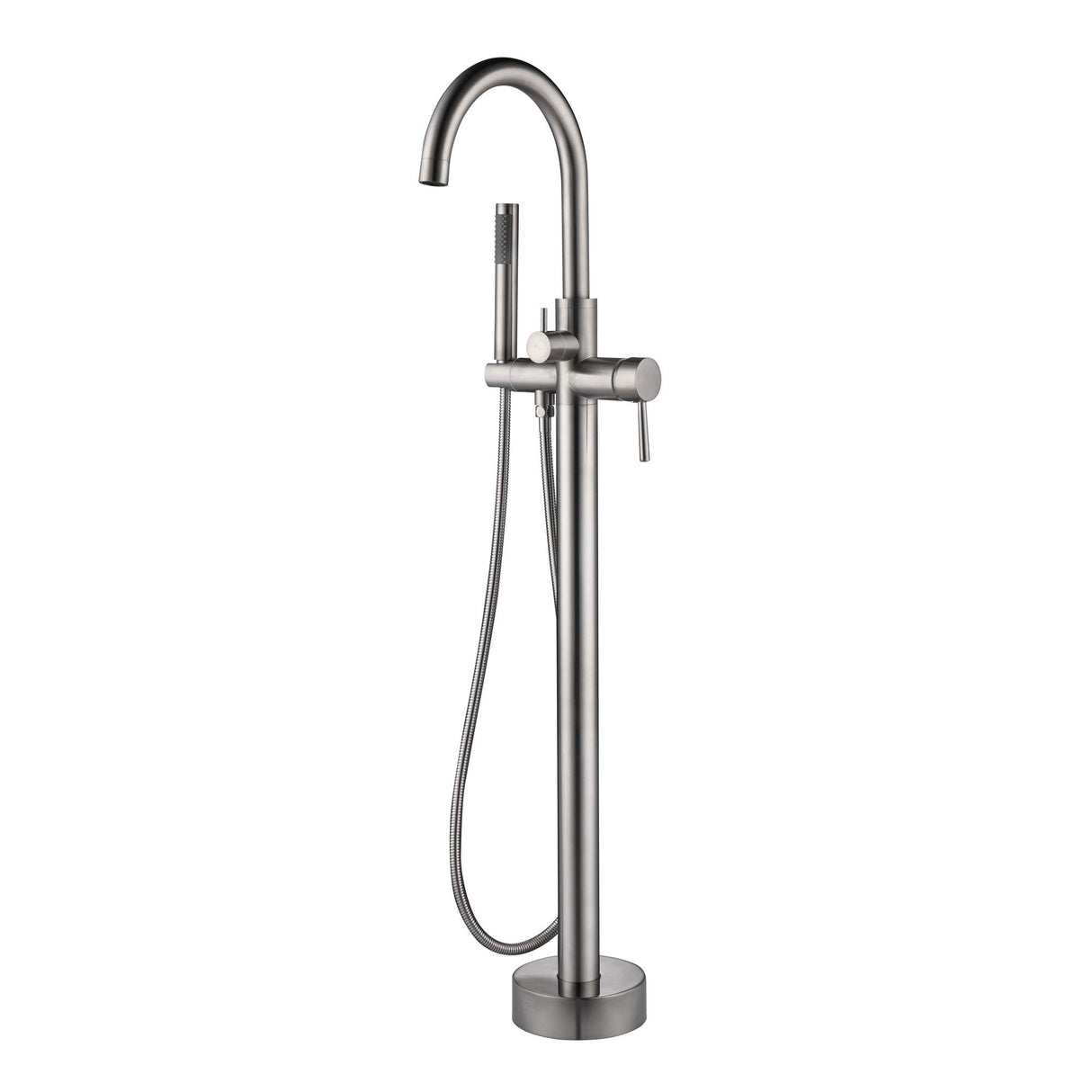 PULSE ShowerSpas 3021-FSTF-BN Brushed Nickel Freestanding Tub Filler with Diverter