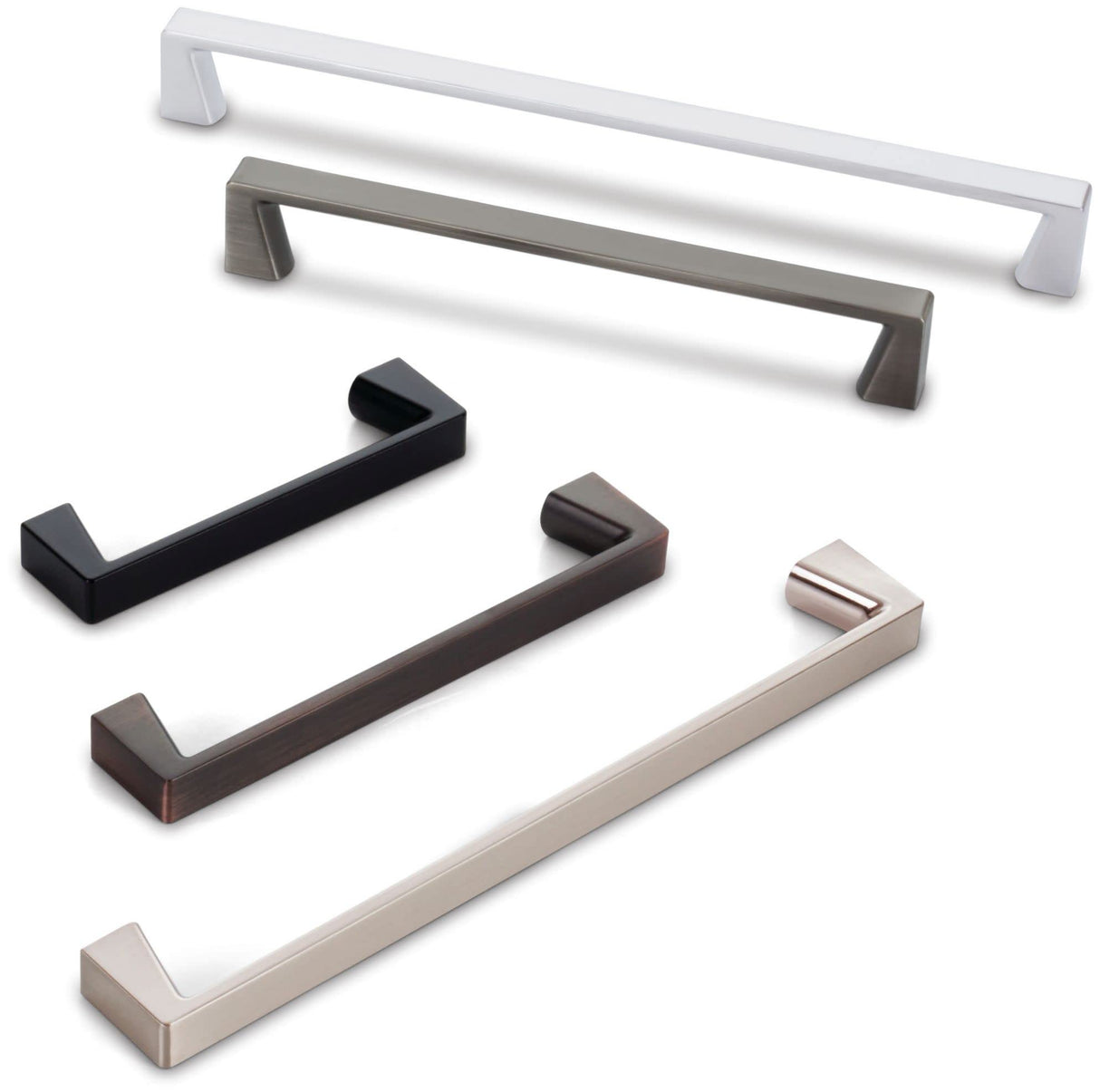 Jeffrey Alexander 177-224BNBDL 224 mm Center-to-Center Brushed Pewter Square Boswell Cabinet Pull