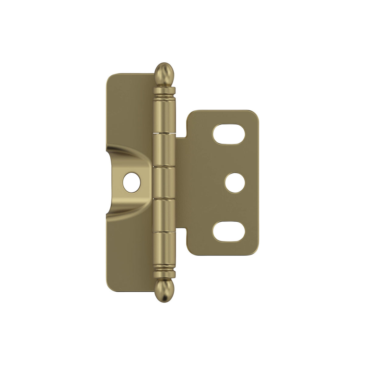 Amerock PK3175TBBBZ Cabinet Hinge 3/4 in. (19 mm) Door Thickness Full Inset Full Wrap Ball Tip Golden Champagne Kitchen Cabinet Door Hinge Single Hinge Functional Hardware