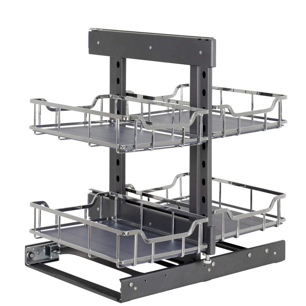 Hardware Resources SWS-BCFH15PC 15" Polished Chrome STORAGE WITH STYLE® Full-Height Blind Corner Organizer