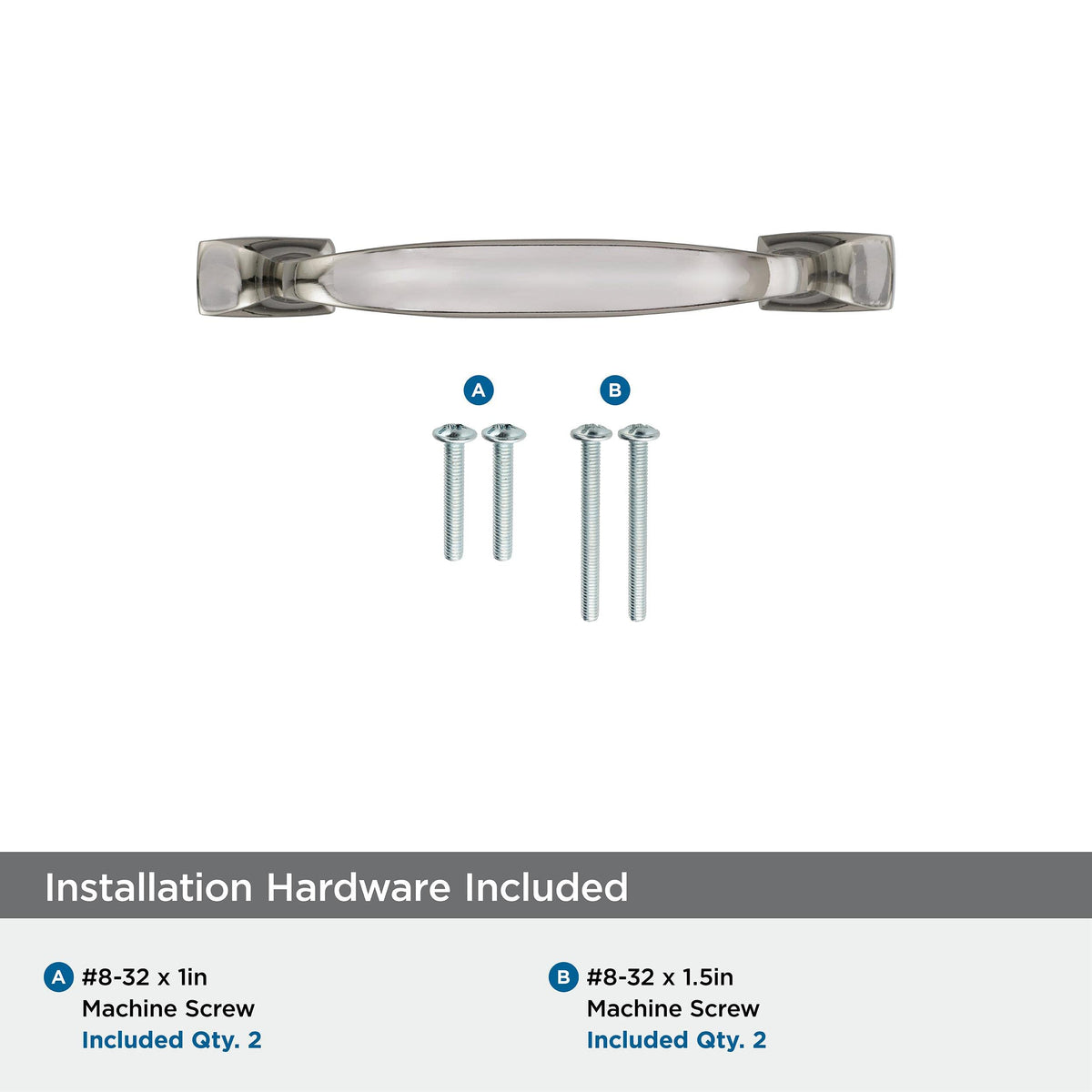 Amerock Cabinet Pull Polished Nickel 3 inch (76 mm) Center to Center Highland Ridge 1 Pack Drawer Pull Drawer Handle Cabinet Hardware