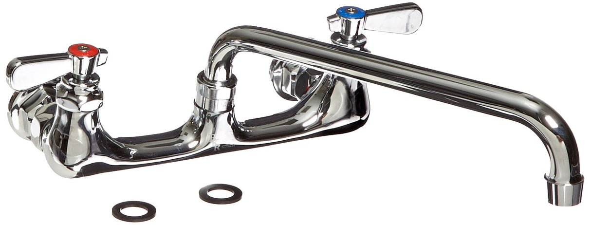 John Boos PBF-10-SLF Low-Lead Heavy Duty Splashmount Faucet, for ProBowl Sinks, Low-Lead, 10" Swing Spout