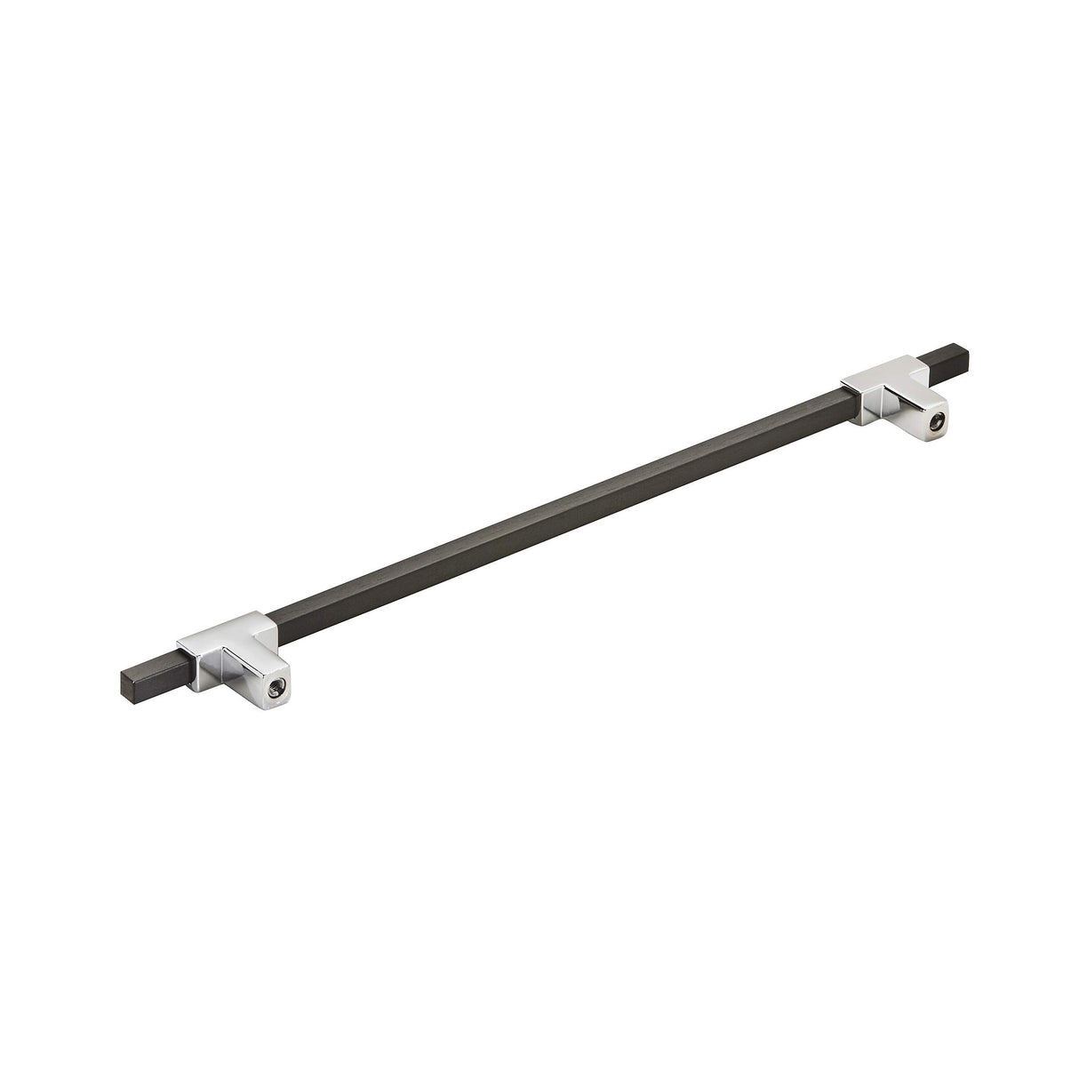 Amerock Cabinet Pull Polished Chrome/Brushed Matte Black 10-1/16 inch (256 mm) Center to Center Urbanite 1 Pack Drawer Pull Drawer Handle Cabinet Hardware